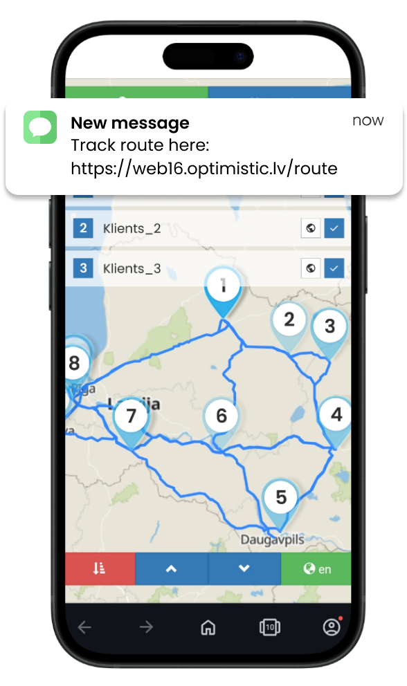 optimistic the mobile application, drivers tasks