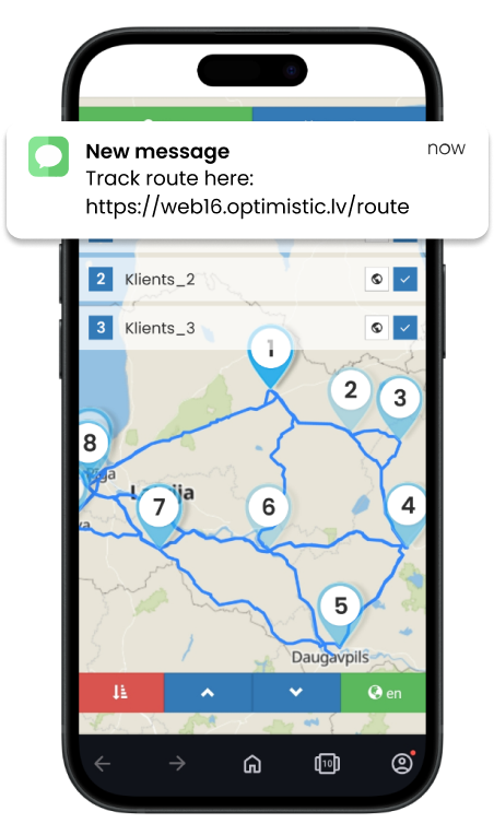 Optimisitc Visitrack mobile app tasks